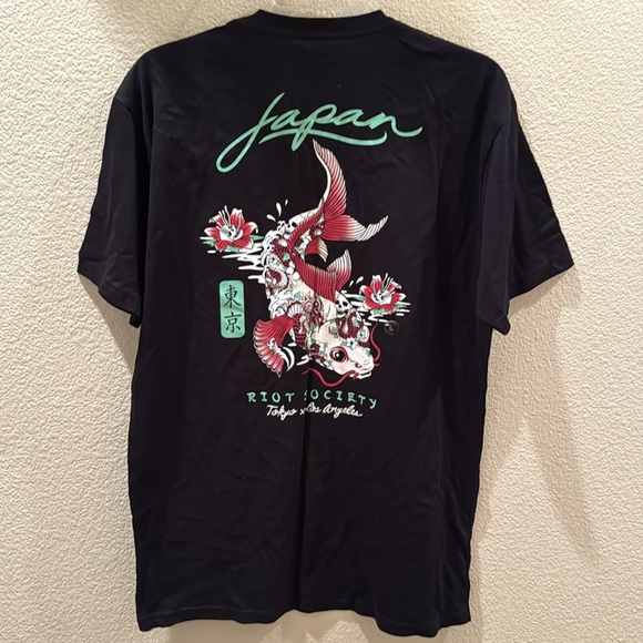 New! Riot Society Japan Koi Tattoo T-Shirt - Picture 1 of 7